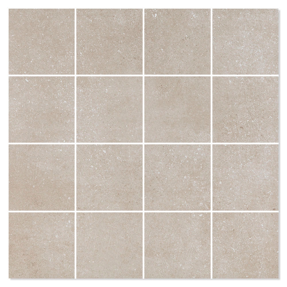 Mosaik Klinker Earthstone Beige Matt 30x30 (7x7) cm