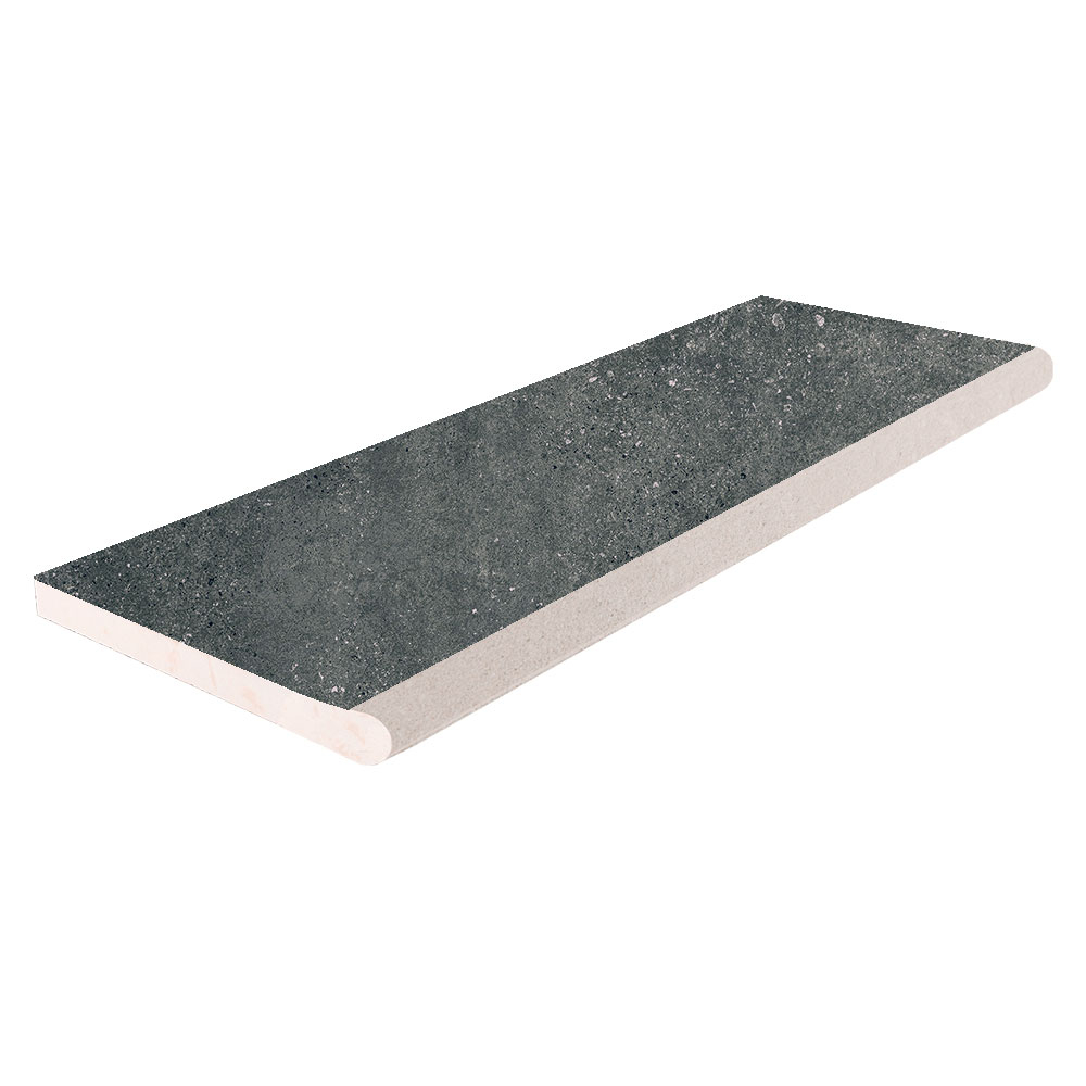 Poolkant Klinker Earthstone Avrundad Mörkgrå Matt 20x61 cm Tjocklek 20 mm