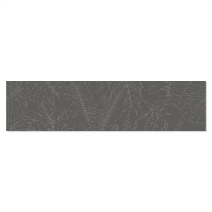 Dekor Kakel Ornate Flos Grå Matt 7.5x30 cm-0