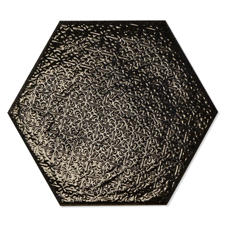 Dekor Hexagon Mix Klinker Colorain Svart Blank 20x23 cm-1