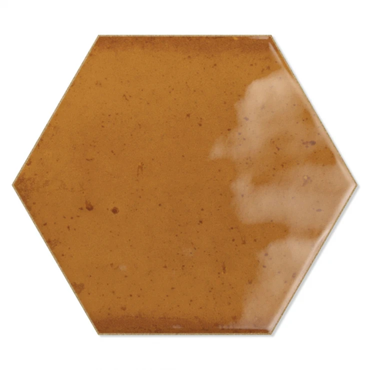 Hexagon Kakel Vivid Ocre Blank 15x17 cm-1