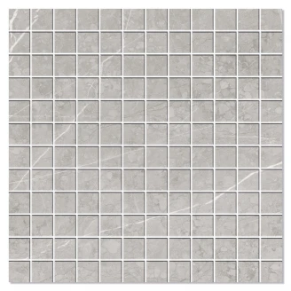 Marmor Mosaik Klinker Bråvik Marmor Grå Matt 30x30 (2.5x2.5) cm