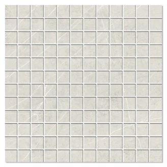Marmor Mosaik Klinker Bråvik Marmor Ljusgrå Polerad 30x30 (2.5x2.5) cm