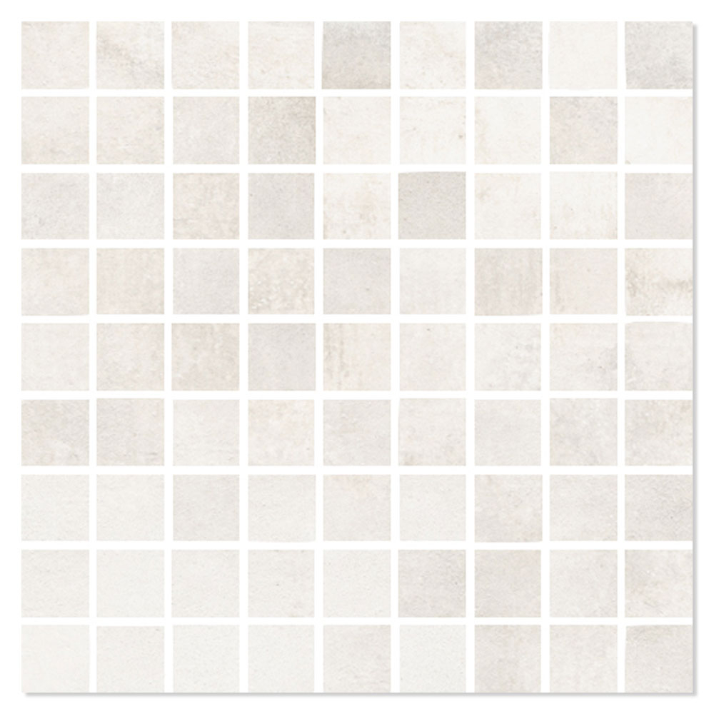 Mosaik Klinker Stockholm Vit Matt 30x30 (3x3) cm