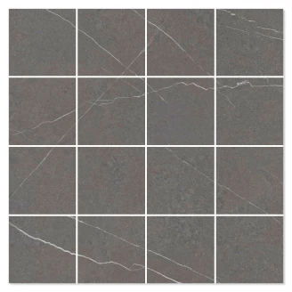 Marmor Mosaik Klinker Legacy Mörkgrå Matt 30x30 (7x7) cm