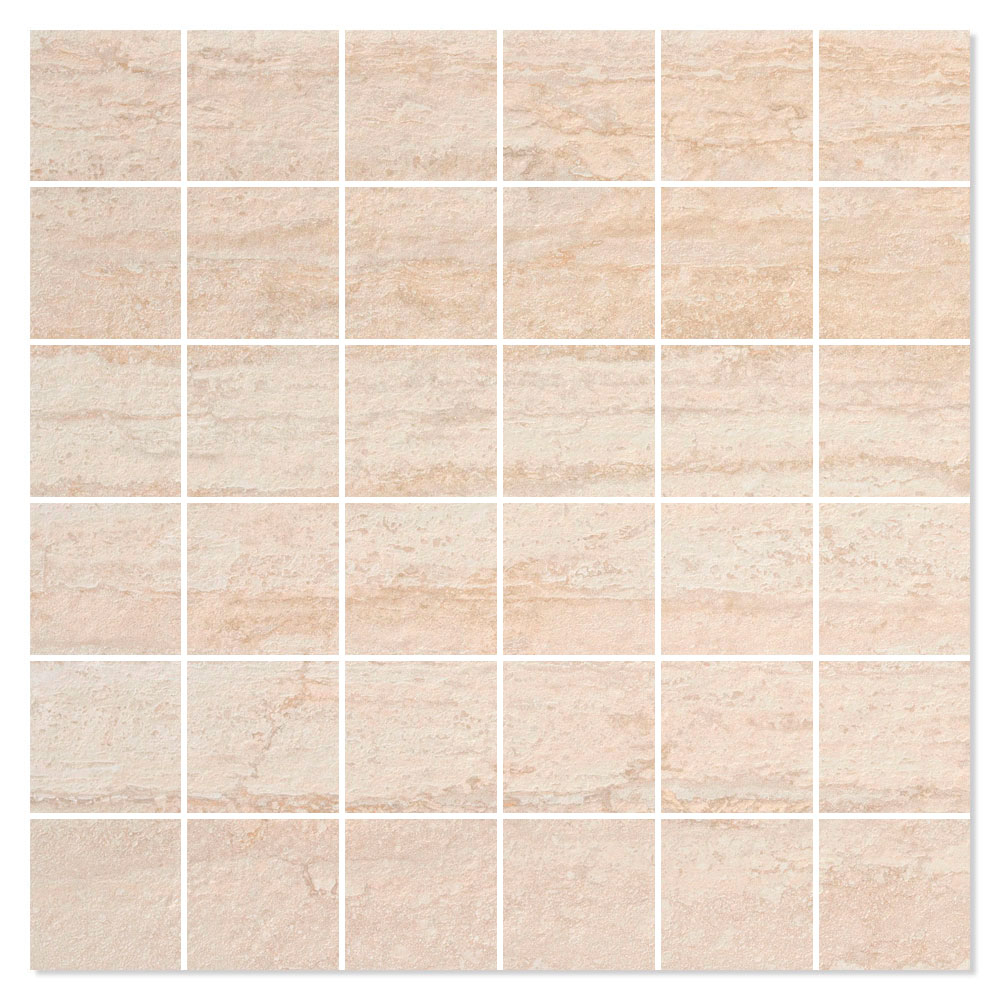 Mosaik Klinker Sunstone Beige Matt 30x30 (5x5) cm