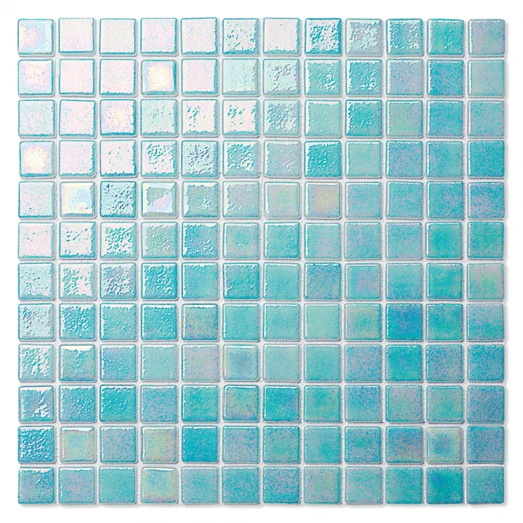 Poolmosaik Indigo Ljus Blå Blank 32x32 (2.5x2.5) cm-0