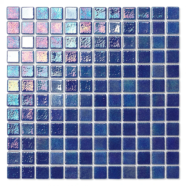 Poolmosaik Indigo Dark Blå Blank 32x32 cm-1