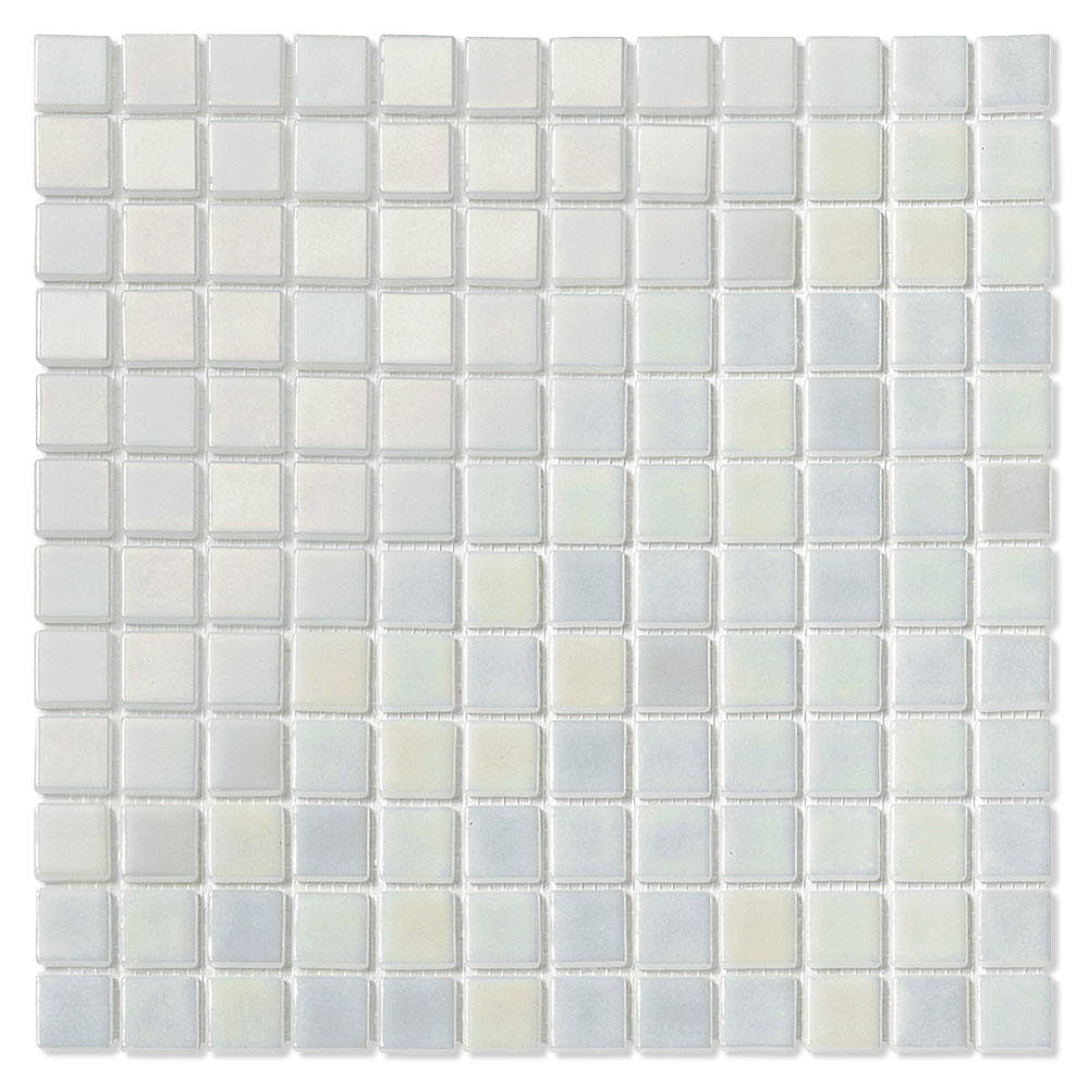 Poolmosaik Indigo Ljusgrå Blank 32x32 (2.5x2.5) cm