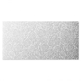 Kakel Elite Print Silver-Vit Rose Blank 60x120 cm