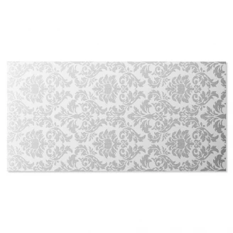 Kakel Elite Print Silver-Vit Damask Blank 60x120 cm