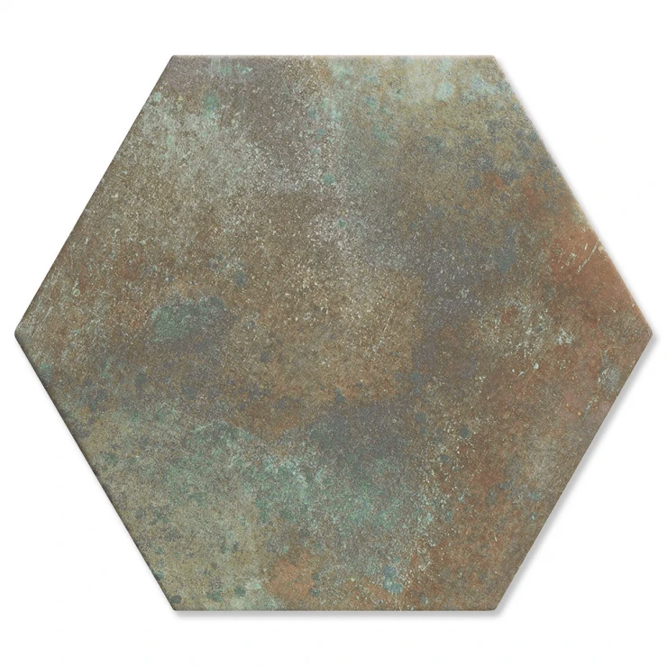 Hexagon Klinker Donegal Brun-Grön Matt 29x33 cm-1