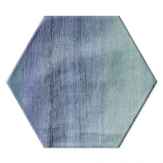 Hexagon Klinker Vattenplats Java Blå Blank 15x17 cm-2