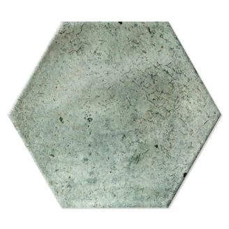 Hexagon Klinker Vattenplats Grön Blank 15x17 cm-2