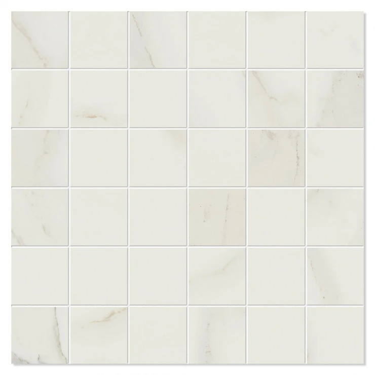 Unicomstarker Marmor Mosaik Klinker Calacatta Satin 30x30 (5x5) cm-0