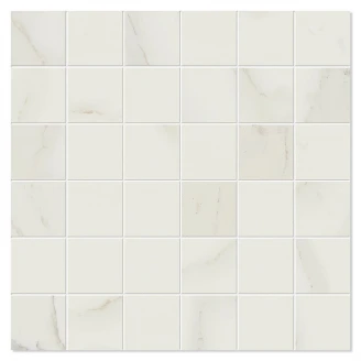 Unicomstarker Marmor Mosaik Klinker Calacatta Polerad 30x30 (5x5) cm-2