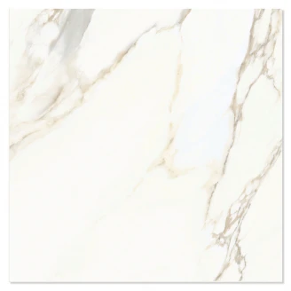 Marmor Klinker Venetico Vit-Guld Satin 80x80 cm