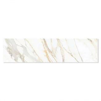 Marmor Klinker Venetico Vit-Guld Satin 15x60 cm