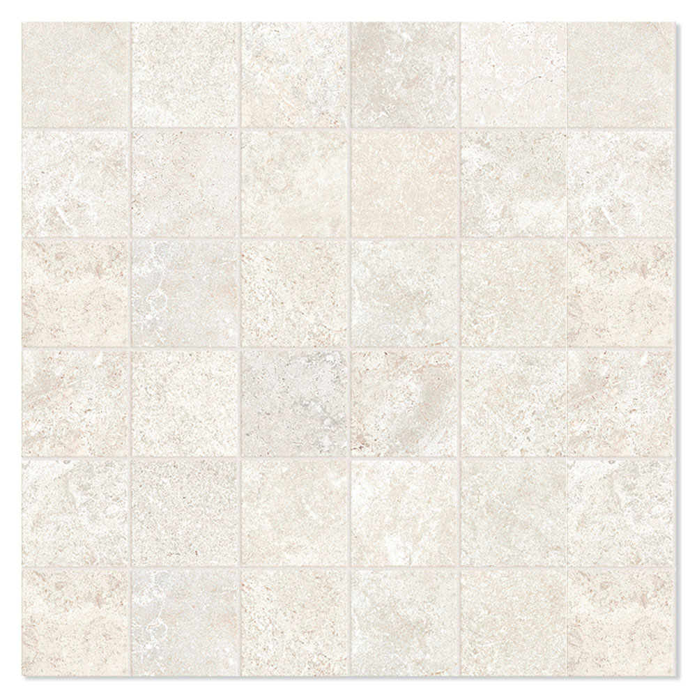 Unicomstarker Mosaik Klinker Pierre Neuve Blanc Matt 30x30 (5x5) cm