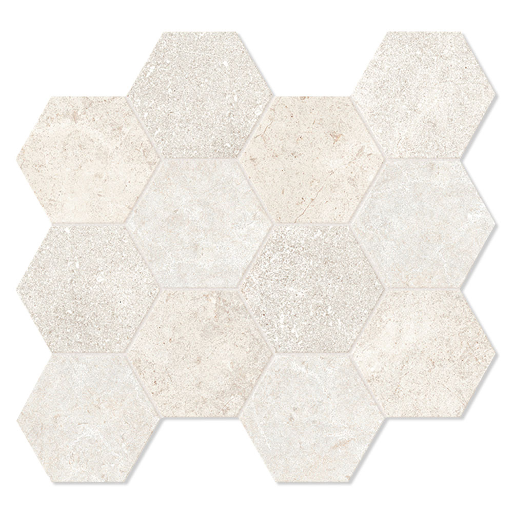 Unicomstarker Hexagon Klinker Pierre Neuve Blanc Matt 30x34 cm