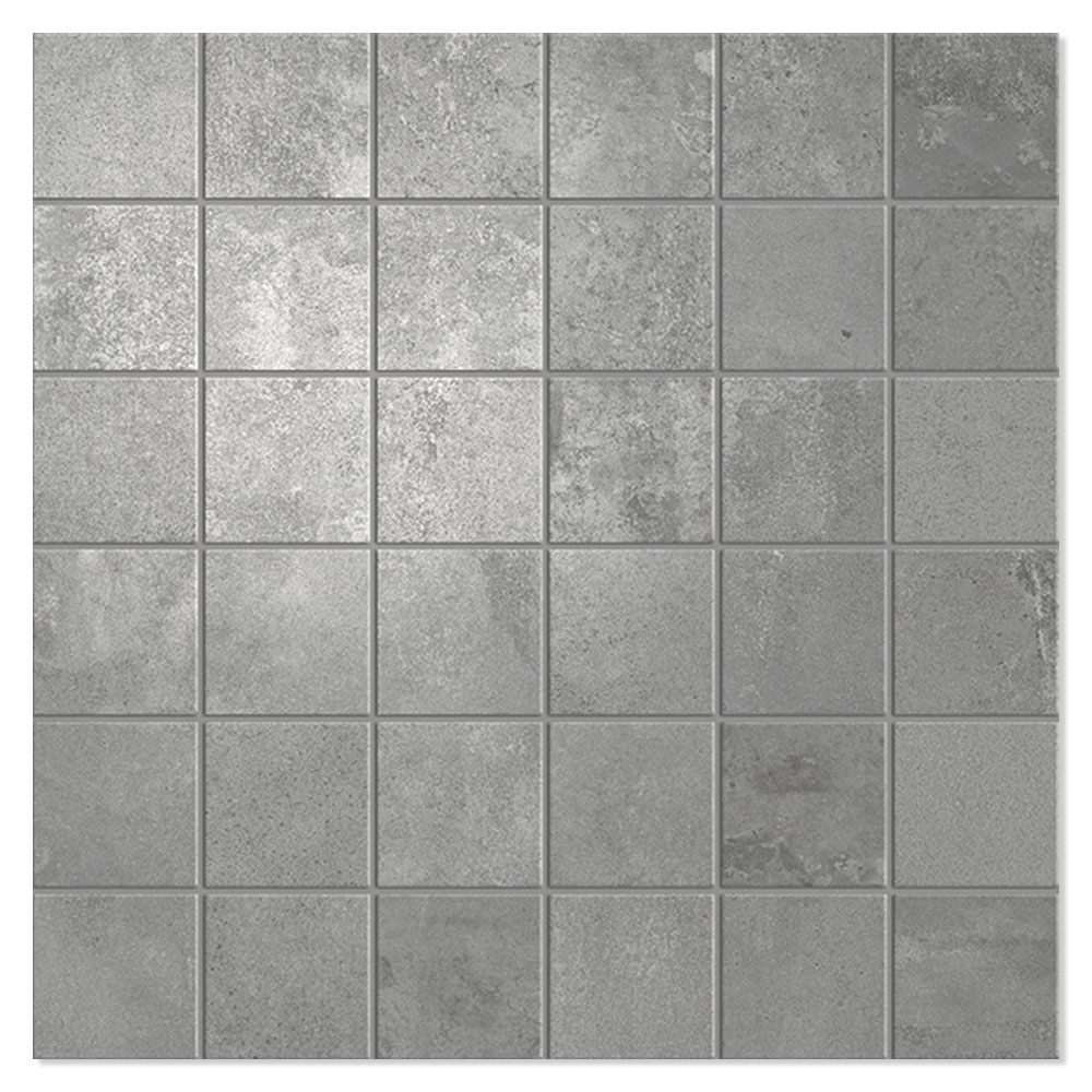 Unicomstarker Mosaik Klinker Oxid Silver Matt 30x30 (5x5) cm