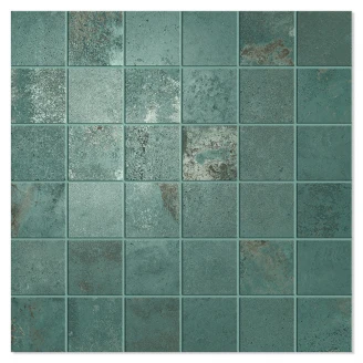 Mosaik Klinker Titanium Grön Matt 30x30 (5x5) cm