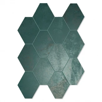 Unicomstarker Hexagon Klinker Oxid Emerald Matt 25x34 cm