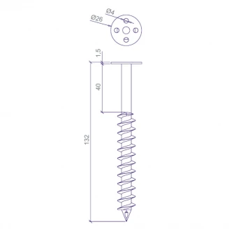Fixering skruv för utomhusklinker kakelkryss, 130 mm (50 st)-2