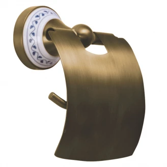Toalettpappershållare med Lock Gustavhov Koppar