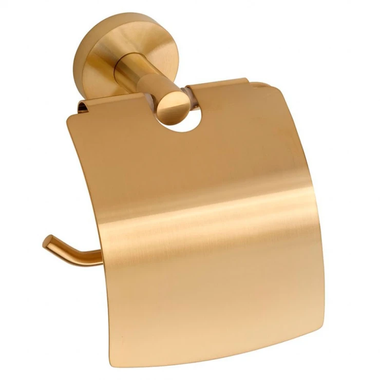 Toalettpappershållare med Lock Oslo Guld Matt-1