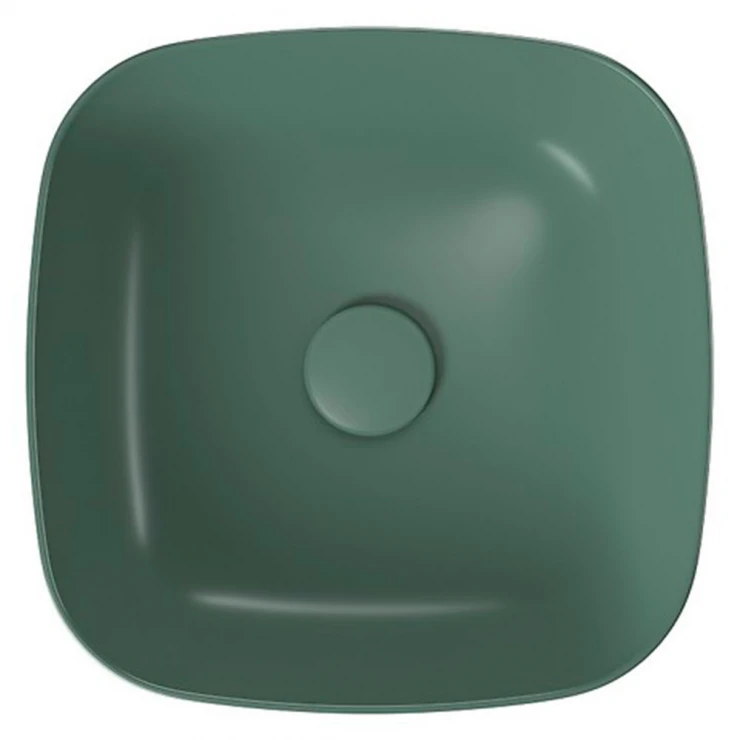 Tvättställ Noto Kvadratisk Grön Matt 38 cm-1