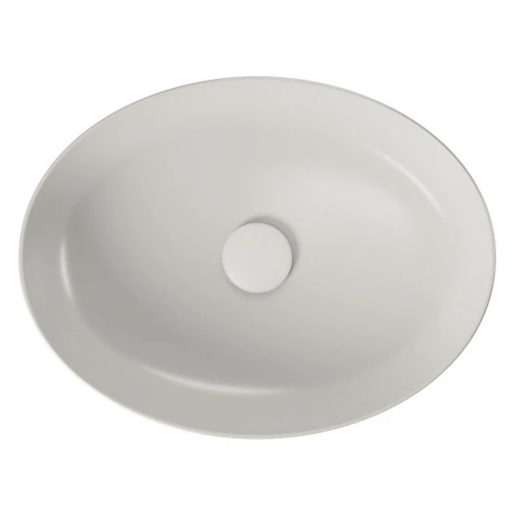 Tvättställ Noto Oval Ljusgrå Matt 50 cm-1