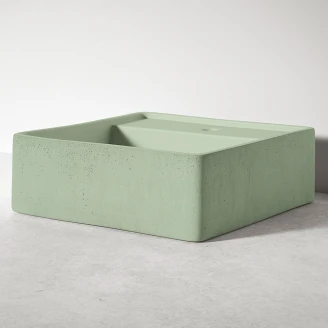 Sira Handgjorda Cement Tvättställ Dome Grön Matt 46 cm