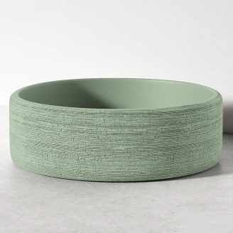 Sira Handgjorda Cement Tvättställ Geyser Grön Matt 35 cm