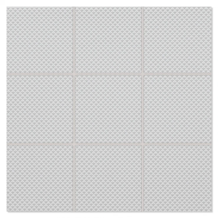 Mosaik Klinker Paintbox Ljusgrå-Våffla Matt-Relief 30x30 (10x10) cm-0