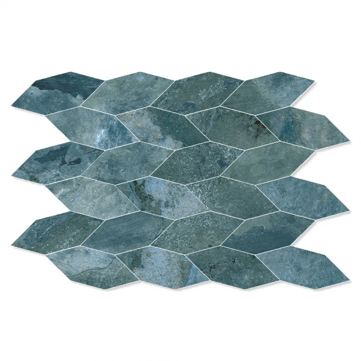 Mosaik Klinker Homeslate Blå Halvpolerad 29x38 cm-0