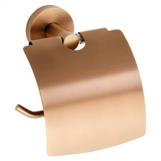 Toalettpappershållare med Lock Oslo Koppar Matt