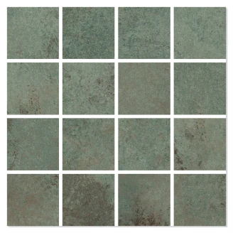 Mosaik Klinker Hoss Grön Matt 30x30 (7x7) cm