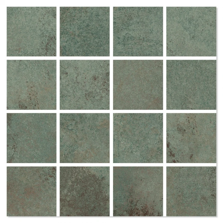 Mosaik Klinker Hoss Grön Halvpolerad 30x30 (7x7) cm-0