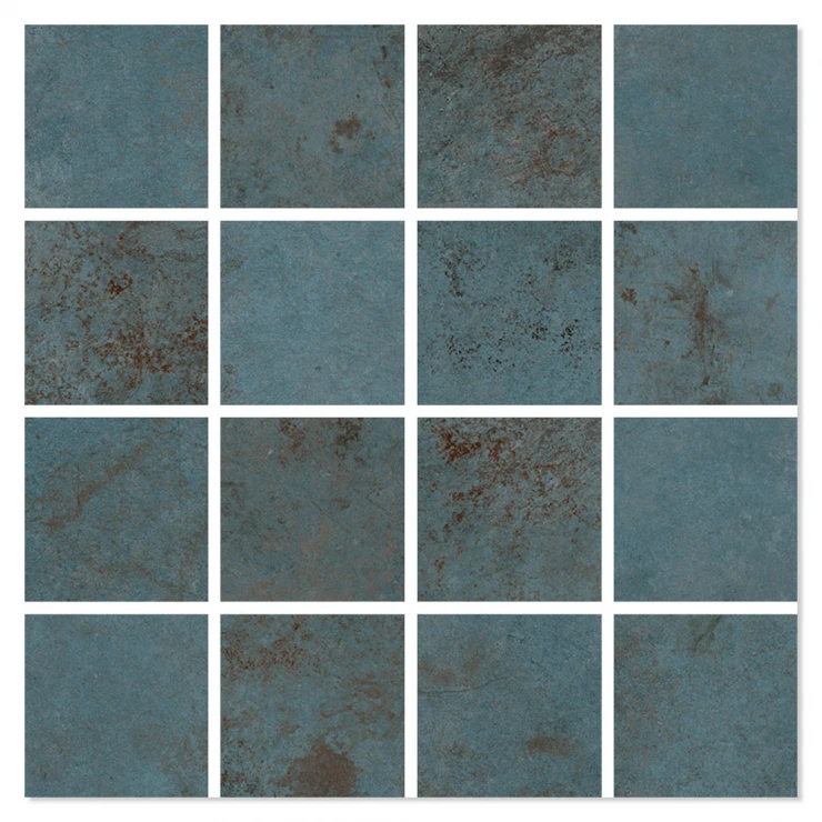 Mosaik Klinker Hoss Blå Halvpolerad 30x30 (7x7) cm-0