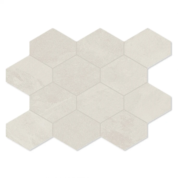 Unicomstarker Hexagon Klinker Brazilian Slate Oxford White Matt 25x34 cm-0