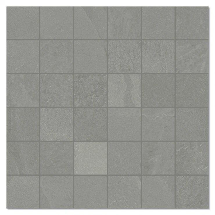 Unicomstarker Mosaik Klinker Brazilian Slate Silk Grey Matt 30x30 (5x5) cm-0