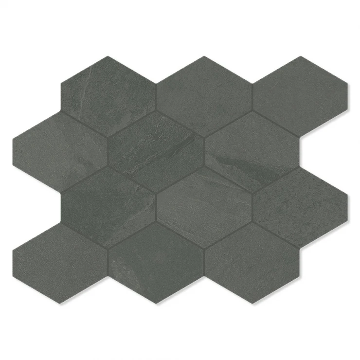 Unicomstarker Hexagon Klinker Brazilian Slate Elephant Grey Matt 25x34 cm-0