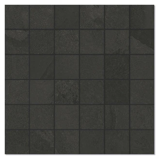 Mosaik Klinker Slate Essence Svart Matt 30x30 (5x5) cm