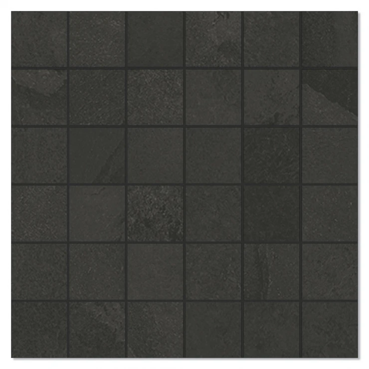 Unicomstarker Mosaik Klinker Brazilian Slate Rail Black Matt 30x30 (5x5) cm-0