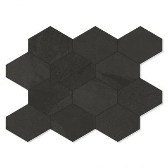 Hexagon Klinker Slate Essence Svart Matt 25x34 cm