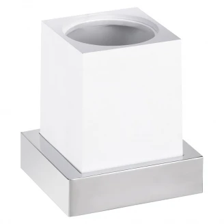 Toalettborste Svartvita Vit Matt Kvadratisk Väggmonterad-2