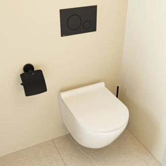 Badrumspaket Toalett Fjord Vit Blank med WC-fixtur-2
