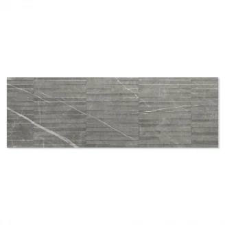 Marmor Kakel Ethereal Mörkgrå Relief 33x100 cm
