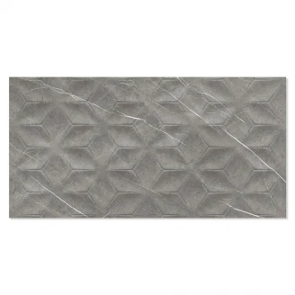 Marmor Kakel Ethereal Mörkgrå Relief 30x60 cm